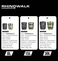 Rhinowalk-mochila para motocicleta, bolsa impermeable de 8L, 15L, 30L, bolsa trasera para motocicleta, alforja Universal para exteriores, accesorios para sillín - details 6