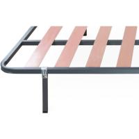 Marco de Cama para Niños Somier 135x190 cm Reforzado con Acerado, Láminas de Chopo y Pintura Metalizada Incluye Juego de 4 Patas - details 1