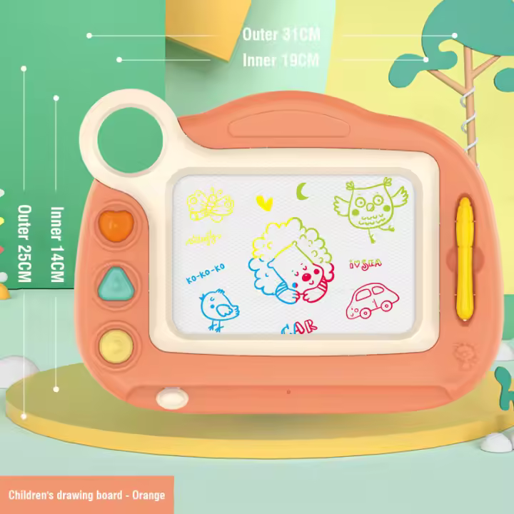 Tablero de dibujo portátil borrable para niños, almohadilla de escritura colorida, juguete para niños pequeños, bebés con una pluma, los mejores regalos de cumpleaños - 1