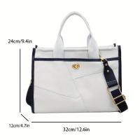 Bolso de Hombro Grande para Mujer Moda de Bloques de Color Salpicados Ideal para Trabajo, Viajes, Crucero - details 1