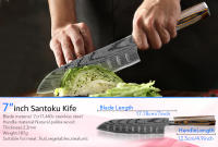 Cuchillo de Cocina de Acero Inoxidable de Alto Carbono 7CR17 Cuchillo de Chef de Estilo Japonés para Carne, Verduras, Frutas, Pescado Cocina y Dining - details 4