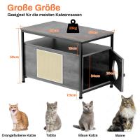 Caja de Arena de Gato de Madera Enchufe Occulto para Muebles Armario de Almacenamiento de Mascotas con Estante Baño Interior para Gatos - details 9