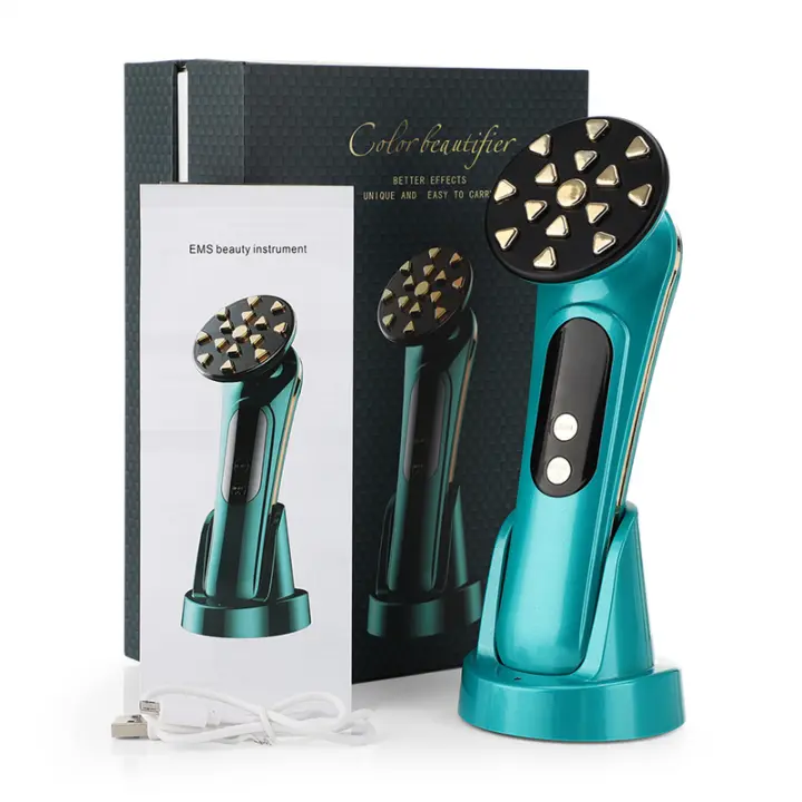 Masajeador Facial EMS para rejuvenecimiento de fotones, mesoterapia, Lifting Facial, belleza, calefacción, vibración, eliminación de arrugas, dispositivo antienvejecimiento - 1