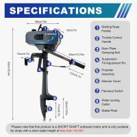 3,5 caballos de potencia de dos tipos, para barcos de motor, para pesca, inflado por agua, arranque manual - details 0