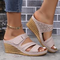 zapatos de zapatilla de tacón de cuña de verano para mujer - details 1