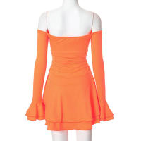 M23DS735 Vestido superior de color sólido plisado de cintura alta ajustado nuevo a la moda para mujer - details 58
