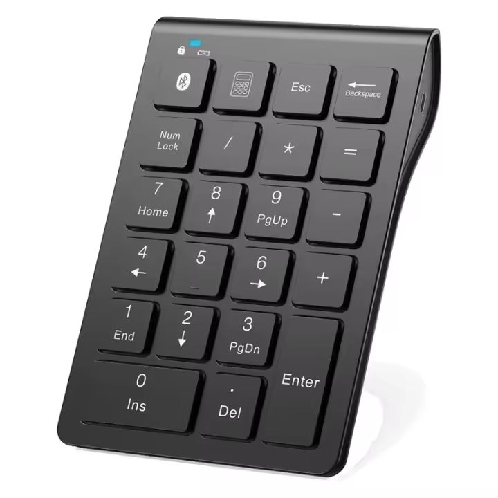 Teclado numérico inalámbrico Bluetooth, almohadilla numérica delgada portátil de 22 teclas para ordenador portátil, PC, escritorio, Notebook - 1