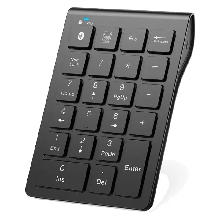Teclado numérico inalámbrico Bluetooth, almohadilla numérica delgada portátil de 22 teclas para ordenador portátil, PC, escritorio, Notebook - 1