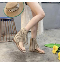 Sandalias romanas con borlas de pellizco nuevas botas frescas con cremallera lateral de punta abierta de verano que aumentan la altura interior - details 4