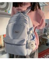 Nueva Mochila Sencilla para Estudiantes Universitarios Mochila de Color Sólido para Hombres y Mujeres - details 9
