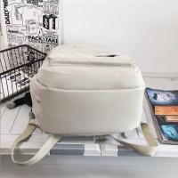 Mochila de campus juvenil para hombres y mujeres,mochila simple de gran capacidad de color sólido, escolar para estudiantes - details 15