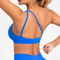 Sujetador deportivo asimétrico para mujer, Top de gimnasio con soporte alto, cuello Halter, espalda descubierta, Fitness, velocidad, Activewaer, entrenamiento, ropa interior sin costuras - details 20