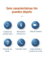 Auricular Bluetooth 2024, Audífono Inalámbrico con Micrófono, Auricular Bluetooth para Oficina, Auricular para Camionero con 120 Horas de Tiempo en Espera, para Teléfonos iPhone, Android, Samsung, Xiaomi y Huawei - details 2