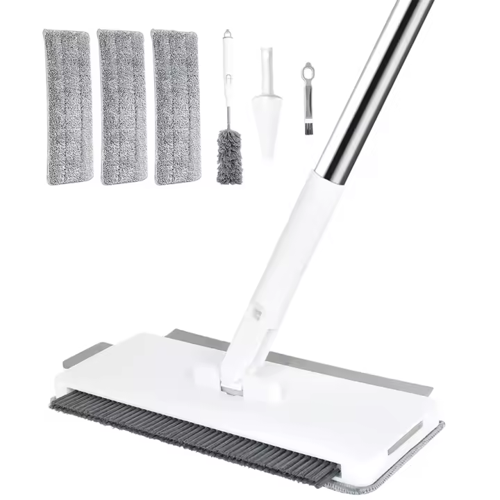 Fregonas de microfibra para limpieza de suelo, mopa húmeda y seca para polvo, almohadillas de chenilla reutilizables, suelos de madera dura laminados - 1