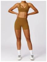 Pantalones cortos de Yoga para mujer, ropa de gimnasio de cintura alta, pantalones cortos deportivos de ciclismo - details 58