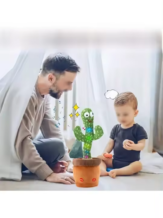 Juguete De Cactus Danzante Y Cantante Para Bebés Niños Y Niñas Registra Y Repite Lo Que Se Dice Juguete De Voz Sin Batería Unisex - 1
