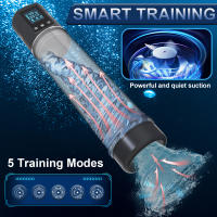 Bomba de pene automática Bomba de vacío Masturbador masculino Copa Ampliación Potenciador Masaje Chupando Vibrador Ampliación Erección Entrenador Adultos Juguetes sexuales Hombres - details 1
