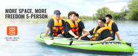 VEVOR-bote de pesca inflable para 5 personas, balsa portátil de PVC fuerte, Kayak, remos de aluminio de 45,6" - details 2