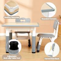 Juego de Mesa y 2 sillas para niños, Altura Ajustable, Juego de Mesa y Silla para niños de 3 a 8 años, fácil de Limpiar, Aprobado por CPC y CE (Juego de 3 Piezas), Color Azul - details 31