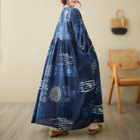 Vestido Vintage de Algodón de Manga Larga Talla Grande, Elegante y Suelto para Mujeres - details 35
