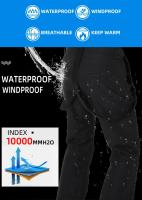 Pantalones de esquí gruesos y cálidos de alta calidad para hombre y mujer, pantalones con tirantes impermeables a prueba de viento, pantalones de Snowboard para nieve de talla grande - details 2