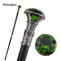 Bastón De Paseo Plateado Con Diamante Verde Artificial, Elegante bañador Decorativo Retro, De Lujo Para C - details 3