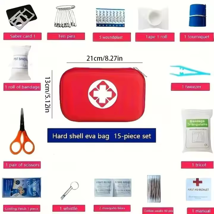 Kit de Primeros Auxilios Portátil 184pcs Suprimentos Médicos para Emergencias al Aire Libre - 1