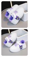 2025 primavera nuevos zapatos casuales para niños para niñas moda estilo coreano fondo suave antideslizante versátil Chic pequeños zapatos blancos - details 1