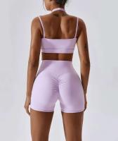 Conjunto de yoga sin costuras de 2 piezas para mujer, sujetador para gimnasio y correr, ropa deportiva, body, sujetador deportivo - details 4