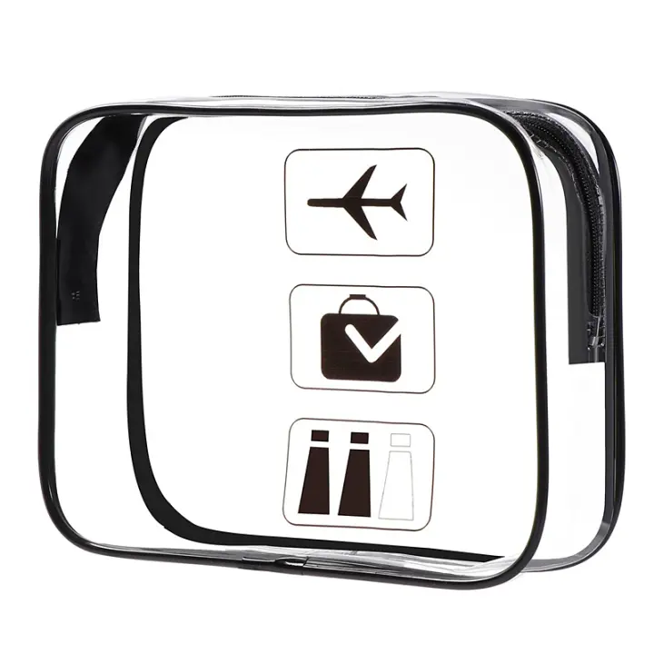 Bolsa Transparente Avion, Neceser Transparente Viaje Avion, PVC Impermeable Bolsa Avion para Llevar Líquidos para Mujeres - 1