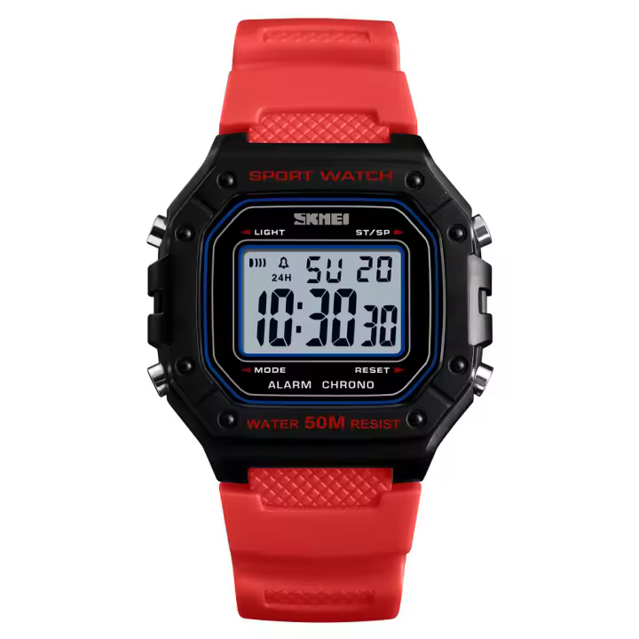 SKMEI-reloj Digital deportivo para hombre, pulsera con alarma, resistente al agua, estilo militar, a la moda, 5bar, 1496 - 1