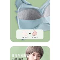 Sujetador De Deporte Para Mujer Talla Grande En Lentejuelas Sin Costuras Transversales Sin Aros Top Sin Apoyo Wireless - details 2