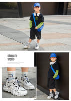 Zapatillas para niños 2025 primavera y otoño nuevas zapatillas para niños malla transpirable media y vieja botones giratorios para niños marea para niña. - details 11