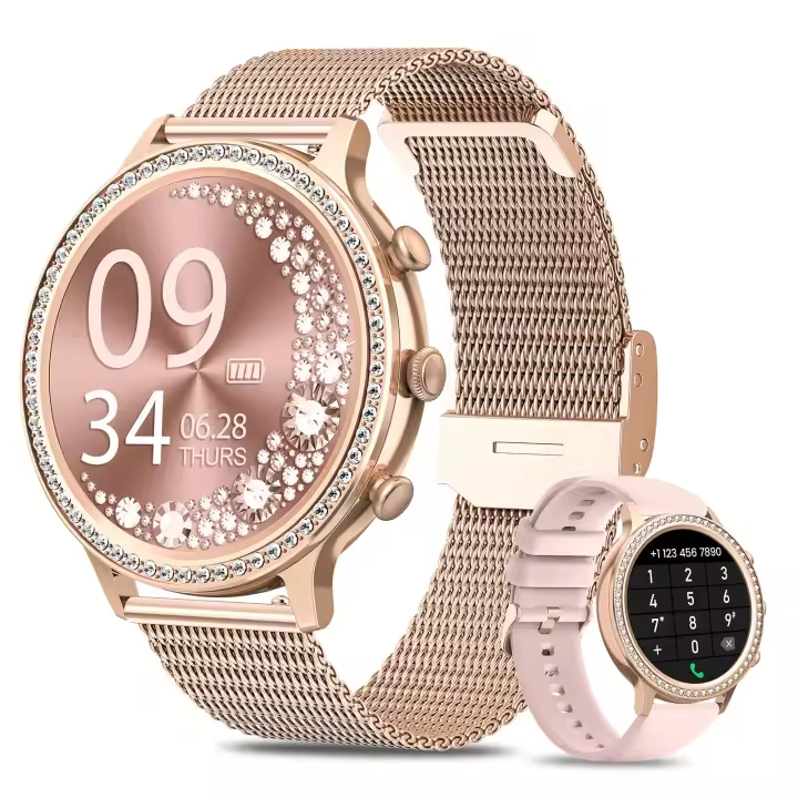 Reloj inteligente para mujer, con marcación de recepción de llamadas, para teléfonos Android e iOS - 1