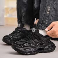 Zapatos deportivos informales de suela gruesa con logotipo de Dropshipping para hombre, zapatos deportivos de estilo para caminar de diseñador de moda - details 10