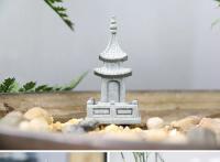 Torre de Piedra de Arena en miniatura, adornos de pabellón, figuritas de linterna, jardín de hadas, bonsái, Rocalla, decoración de habitación de terrario - details 1
