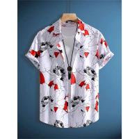 Camiseta de Verano de Playa Hawaiiana Estampado de Denim 3D para Hombres Manga Corta Transpirable - details 20