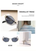 Gafas de sol hexagonales de moda para mujer 2025, diseño de marca de lujo, gafas de sol poligonales únicas, gafas de sol vintage con montura pequeña para hombre - details 6