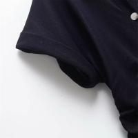 PB&ZA 2025, temperamento de solapa de manga corta, diseño plisado simple y versátil, vestido de un solo pecho, falda larga - details 6