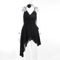 Vestido plisado con cuello en V, nuevo diseño de nicho de verano falda dulce y fresca YL23309GN - details 21