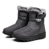 Botas impermeables de nieve de algodón de tubo nuevo High 2025 para mujer, zapatos casuales - details 10