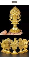 Productos de estilo tibetano, cobre puro, siete tesoros, muebles para el hogar, adornos auspiciosos de escritorio, oficina para laicos - details 4