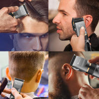 Recortador de pelo inalámbrico profesional para hombres, kit ajustable para Barba y cuerpo, cortadora de pelo eléctrica recargable, lavable a máquina - details 0