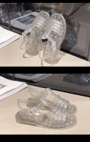 Zapatos de princesa de gelatina con suela blanda y punta abierta, zapatos de playa romanos huecos y transpirables - details 37