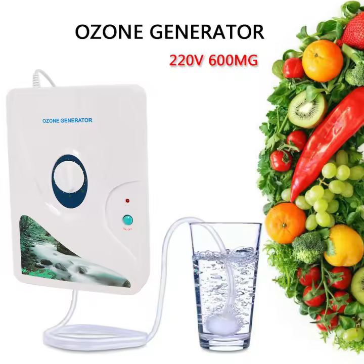 Generador de ozono, 220 V, generador de ozono, dispositivo de ozono, purificador de aire de ozono, purificador de aire, 600 g/h, portátil, ozono, para agua, verduras, frutas - 1