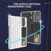 Teclado inalámbrico luminoso, panel táctil recargable, Bluetooth, para teléfono, PC, tableta, juegos, azul claro - details 5