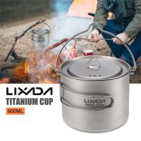 Lixada - maceta colgante portátil de titanio ultraligera, 900 ml/1600 ml, con asa plegable con tapa, utilizada para acampar al aire libre, hacer senderismo, - details 53