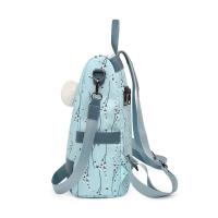 Mochila Con Estampado Floral Para Mujer, Bolsa De Viaje Informal, Con Bola De Pelo, De Gran Capacidad, Nueva - details 12