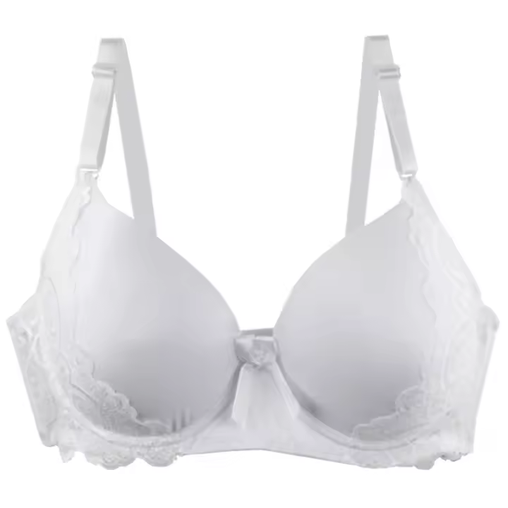 Sujetador de encaje sexy, ropa interior de copa grande, patrón de espiga, algodón. - 1