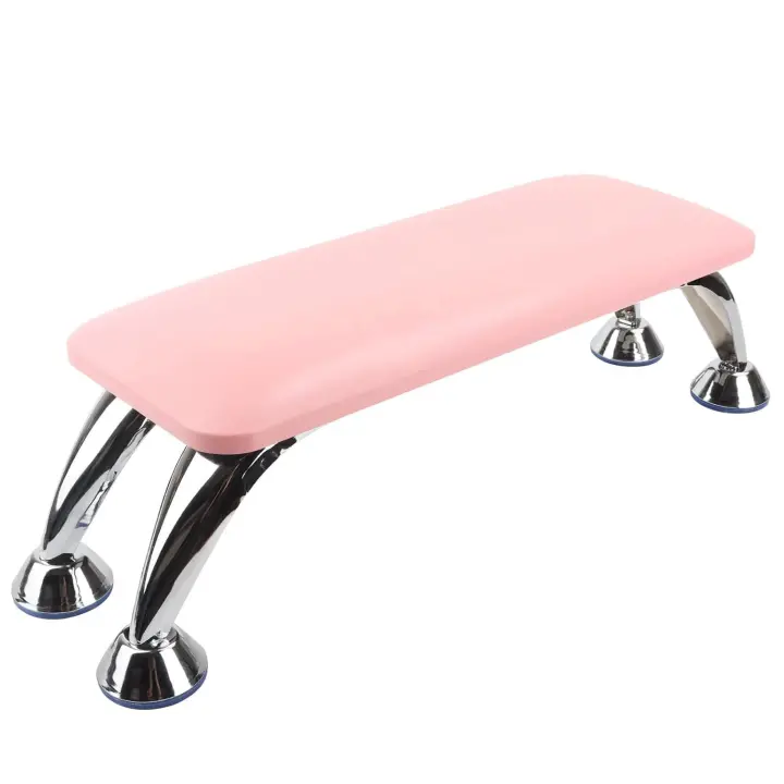 Cojín para brazo grande, tecnología de cuero de microfibra, almohada para reposamanos, uñas de los pies, herramienta desmontable para accesorios de decoración de uñas para tecnología de uñas (rosa) - 1
